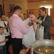 Крещение детей алтарников Антона и Павла